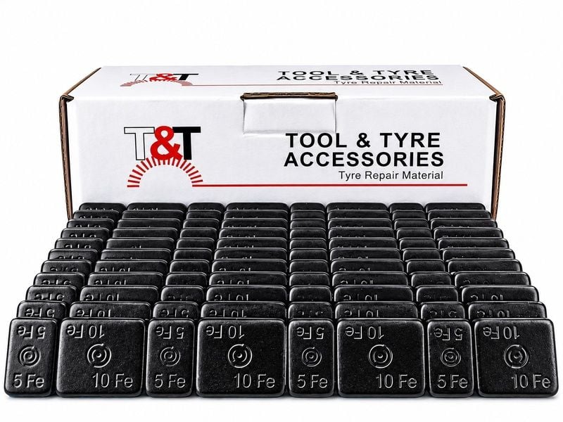 Stick On Wheel Balance Weights Black 5/10 Gram Steel