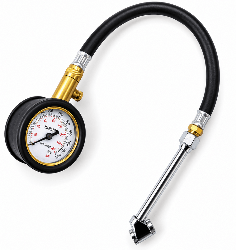 Car/Truck Tyre Air Pressure Gauge With Dial Head 160psi With Dual Foot Chuck Car/Truck Tyre Air Pressure Gauge With Dial Head 160psi With Dual Foot Chuck