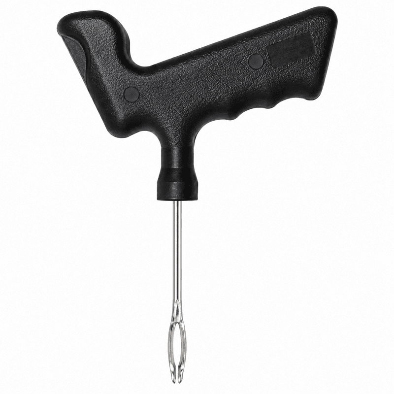 Plastic T-Handle Tyre Repair Plug Insertion Tool with 4" Open-Eye Needle