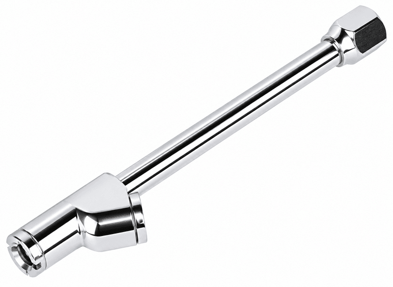 Lock-On Straight Dual Foot Tyre Air Chuck &ndash; Silver 1/4" FPT