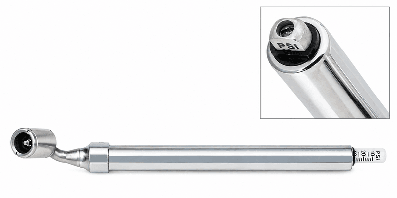 Large Bore Tyre Pressure Gauge – Swivel Head – 10–150 PSI