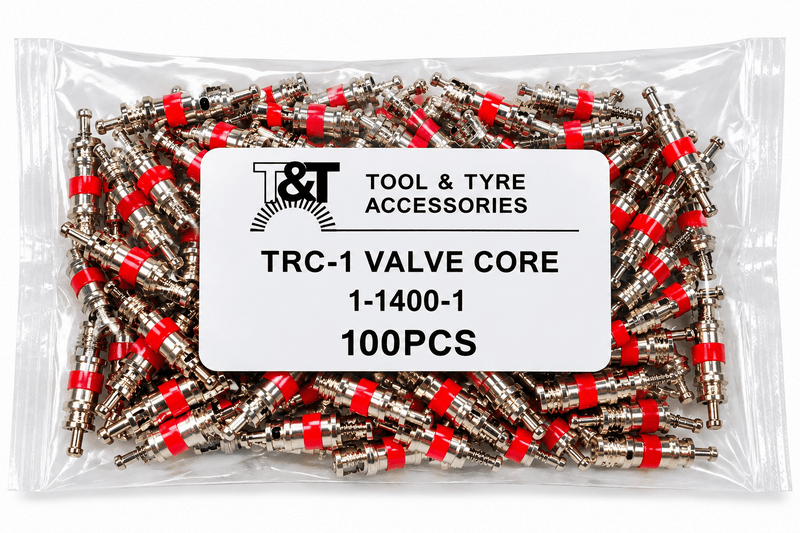 Premium Tyre Valve Cores &ndash; Brass & Rubber &ndash; Bag of 100