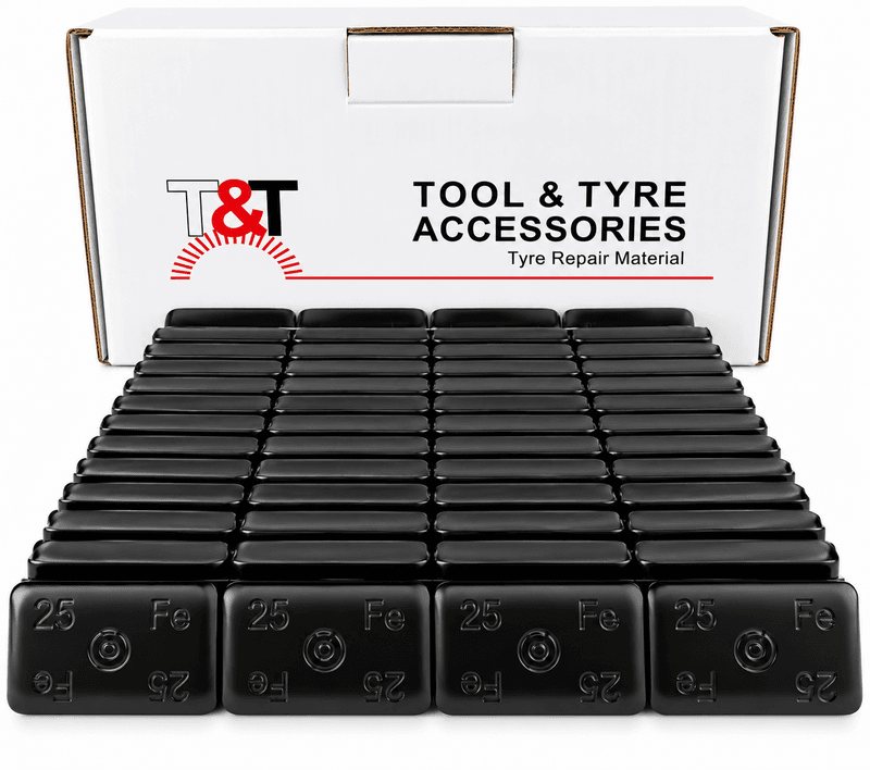25g Stick On Wheel Balance Weights BlackSteel Flexible - 100g Strips
