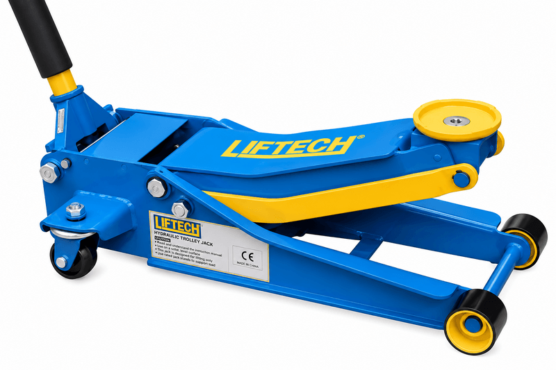 Liftech 2000kg Low Profile Workshop Trolley Jack – 68mm Minimum Height Liftech 2000kg Low Profile Workshop Trolley Jack – 68mm Minimum Height