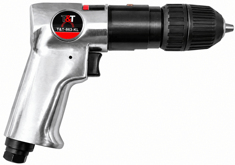 T&T 3/8" Heavy-Duty Reversible Pneumatic Air Drill T&T 3/8" Heavy-Duty Reversible Pneumatic Air Drill