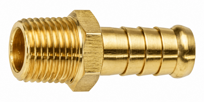Male Tail Piece with 12.5mm Hose Barb &ndash; 1/4" BSP &ndash; Brass
