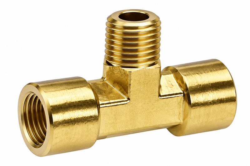 Air Fitting Female T-Piece &ndash; 1/4" BSP &ndash; Brass
