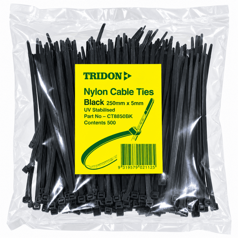 Tridon Black Nylon Cable Ties &ndash; UV Stabilised