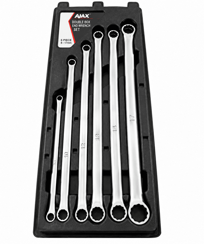 Ajax 6 Piece Extra Long Flat Ring Wrench Set Ajax 6 Piece Extra Long Flat Ring Wrench Set