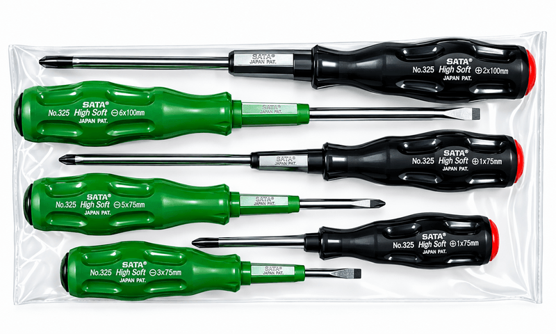 Sunflag 6 Piece Screwdriver Set &ndash; Tang-Thru Design