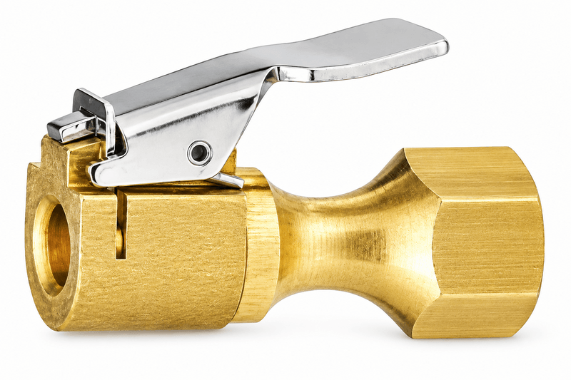 Brass Straight Clip-On Air Chuck &ndash; 1/4" Female