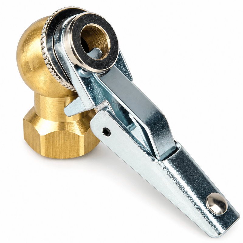 Ball Foot Air Chuck with Clip &ndash; 1/4" NPT Female