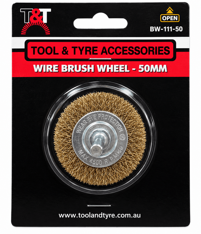 T&T Wire Wheel Brush – 50mm – Crimped Wire T&T Wire Wheel Brush – 50mm – Crimped Wire