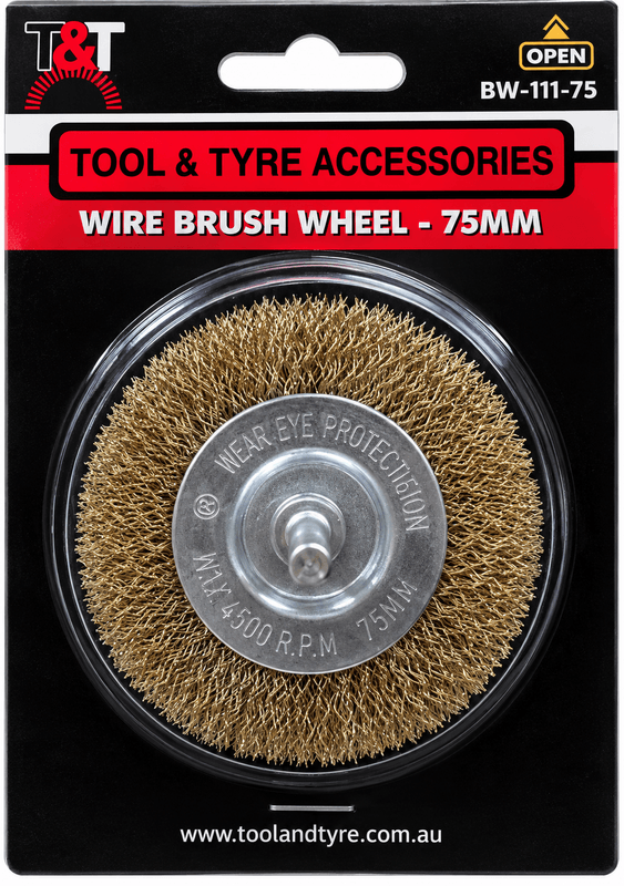 T&T Wire Wheel Brush &ndash; 75mm &ndash; Crimped Wire