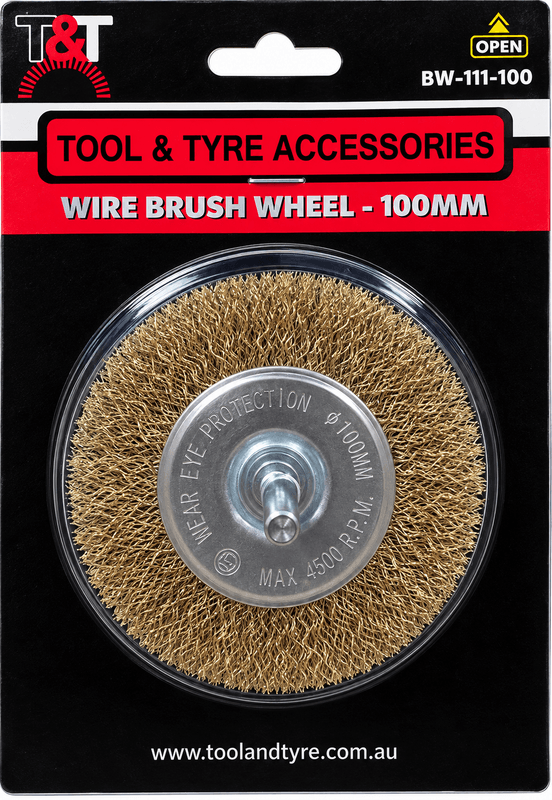 T&T Wire Wheel Brush – 100mm – Crimped Wire T&T Wire Wheel Brush – 100mm – Crimped Wire