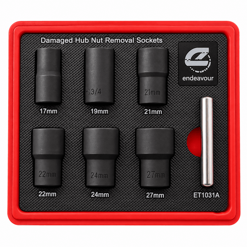 6 Piece Hub Nut Twist Socket Set &ndash; 1/2" Drive