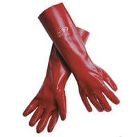 Chemical Gloves Red PVC 45cm