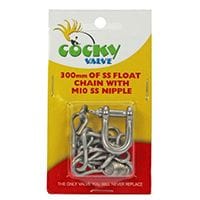 Cocky Valve 300 mm of SS Float Chain with 5/16" BSW SS Nipple