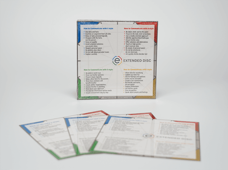 Extended DISC Quick Reference Cards (Pack of 25) Extended DISC Quick Reference Cards (Pack of 25)