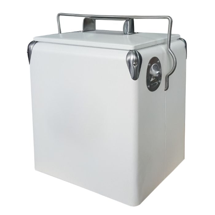 17L White Retro Cooler
