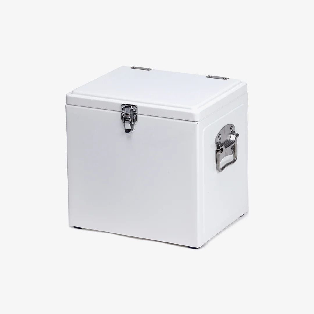 15L Retro Cooler - White