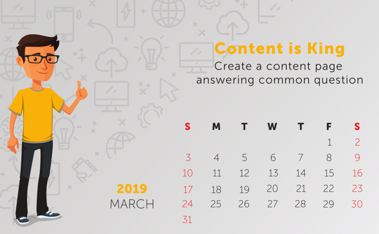 Tip: Content is King - Create a page answering common question