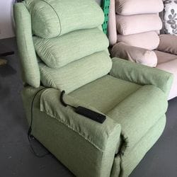 Upholstered Green Electric recliner