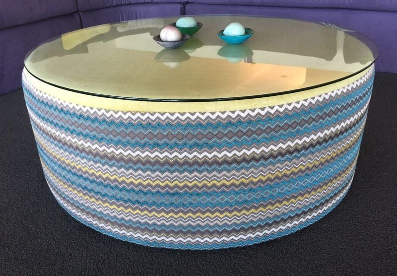 Glass Top Footstool Glass Top Footstool