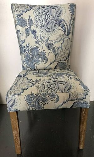 Blue Floral Dining Chair