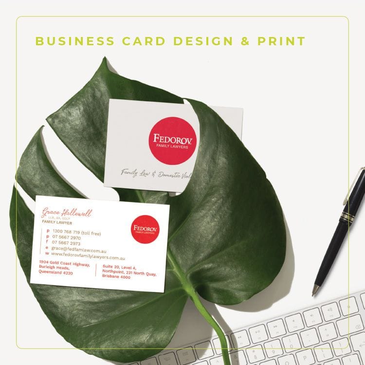 clean branded business cards