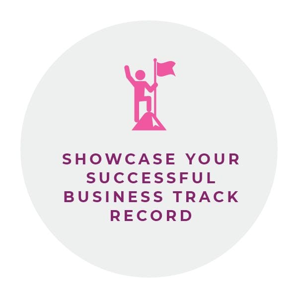 Showcase your successful business track record