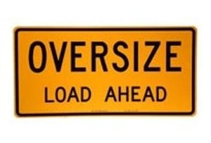 Oversize Load Ahead Signs