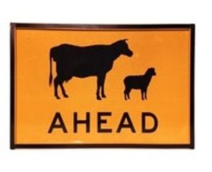 Stock Crossing Signs