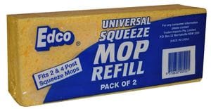 Edco Universal Sponge Mop Refill 2Pk