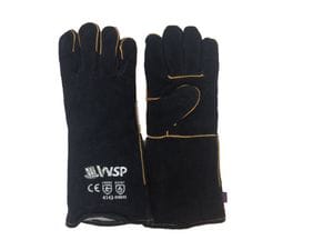 A Grade cow split leather and Kevlar Welders gloves - black/gold