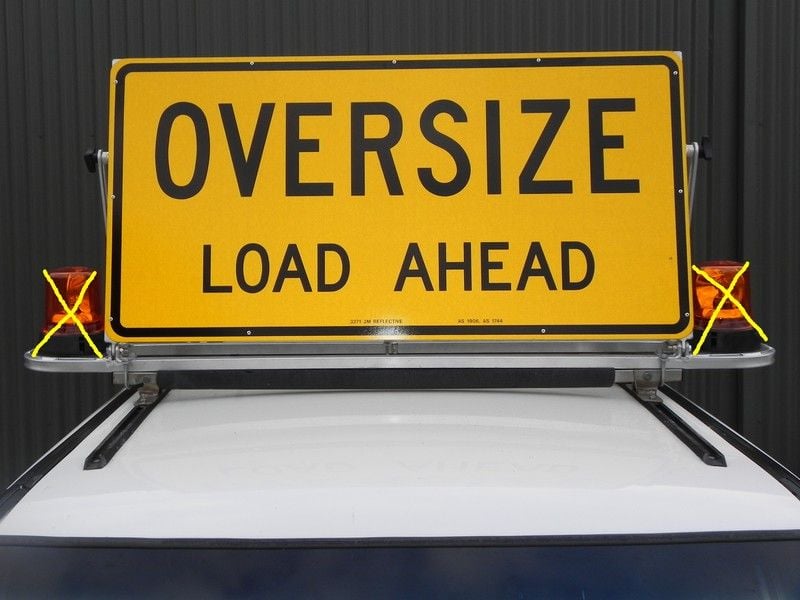 Pilot Vehicle Escort Sign