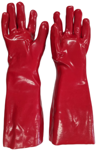 40cm red PVC gloves