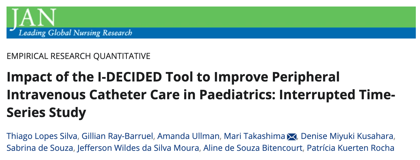 Improving Paediatric IV Care with the I-DECIDED Tool