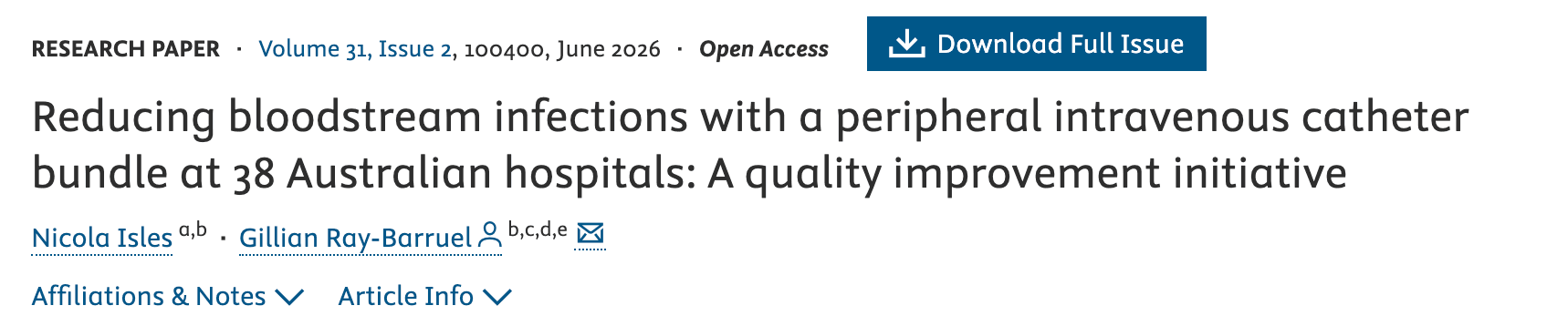 A PIVC Bundle That Actually Worked: 38 Australian Hospitals Cut Bloodstream Infections