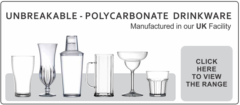 Virtually unbreakable drinkware & catering products