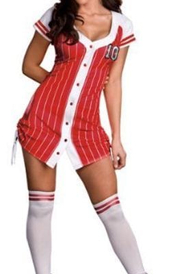Baseball girl red