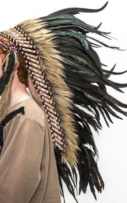 Indian Headdress Black - Brown    $98