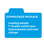 Leading people - 7. Enable continuous improvement and lead change downloads package