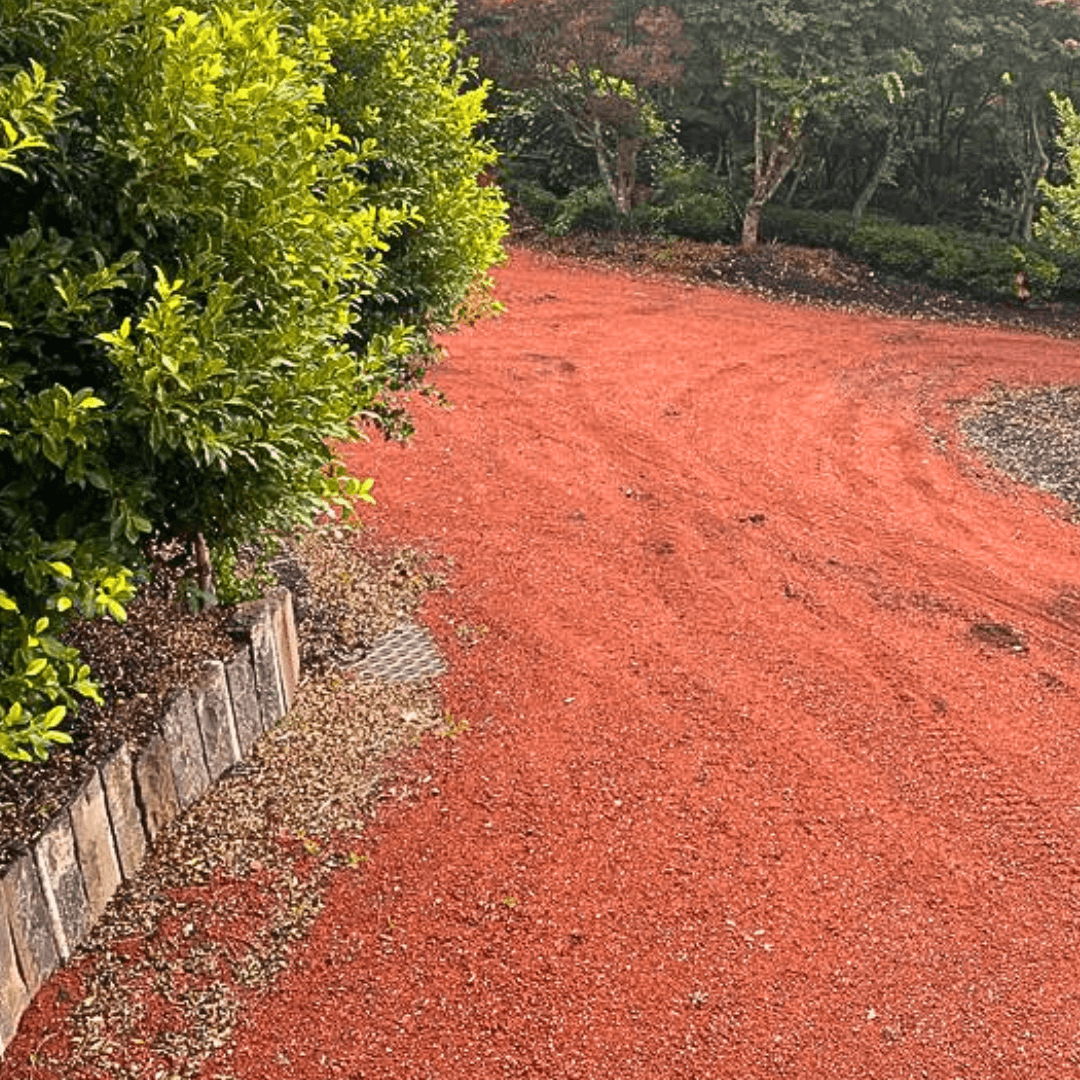 Crushed brick for driveways and large residential projects