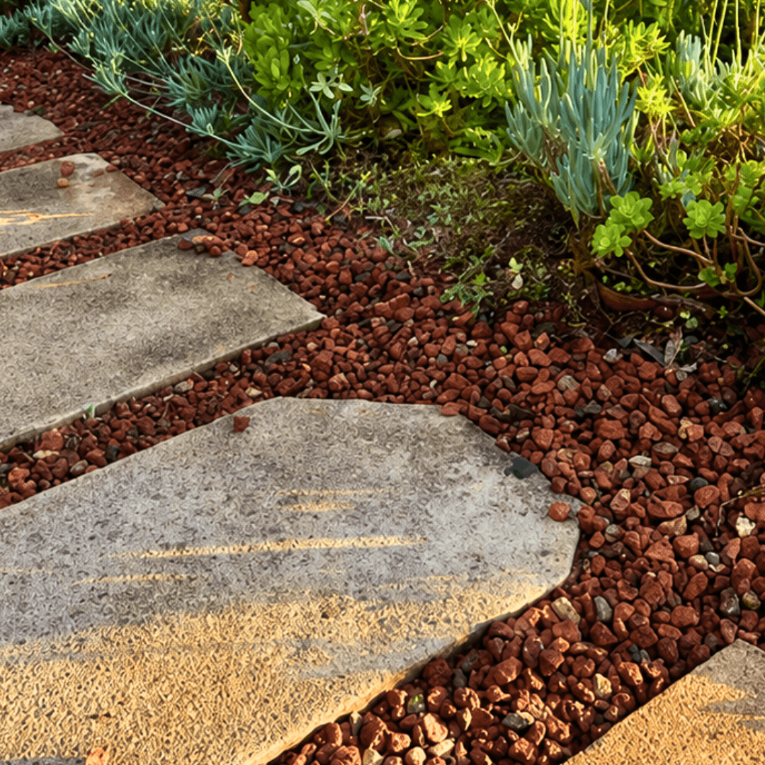 Crushed brick for pathways and garden edging