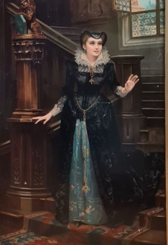 Post Image restoration on torn canvas - repaired, cleaned and varnished Restoration Images Image -61145cbcbb0a5