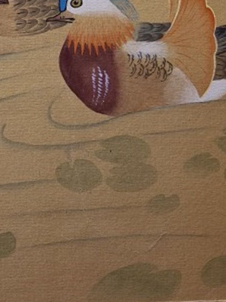 Post Image restoration on Asian Screen artwork with paper tear repaired and re-painted Restoration Images Image -61145cbde1d25