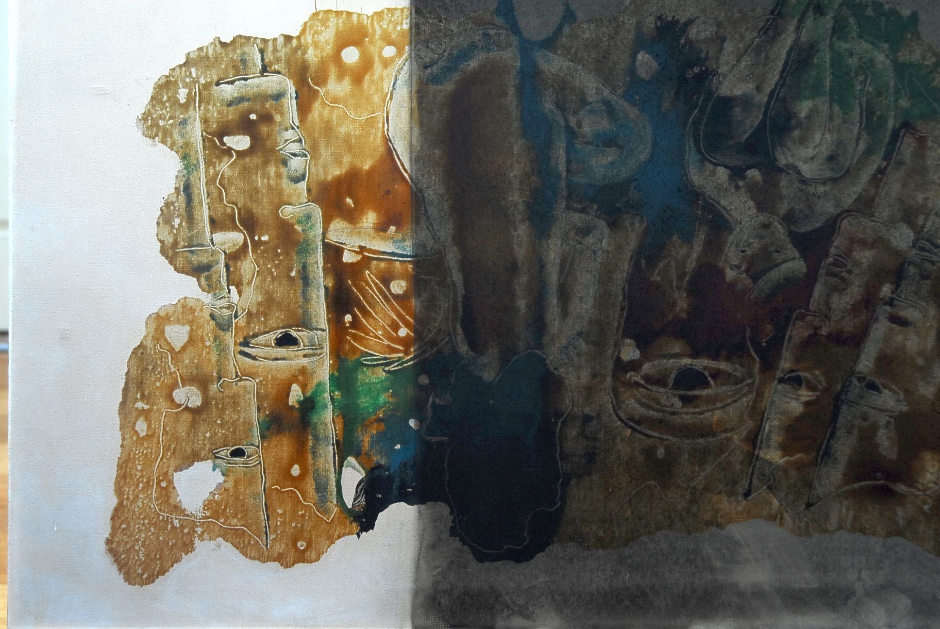 Oil Restoration of fire and smoke damaged oil artwork Restoration Images Image -611466588bfa6