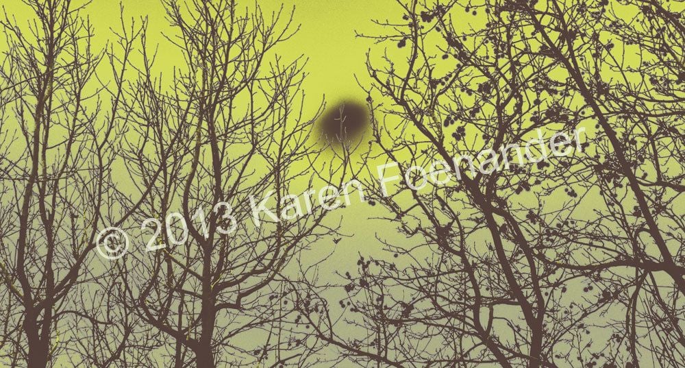 Trees in Brown and Chartreuse - Karen Foenander