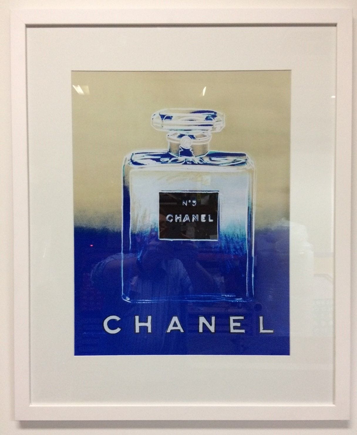 Vintage Andy Warhol Chanel No5 Poster 1997 Blue Green Version
